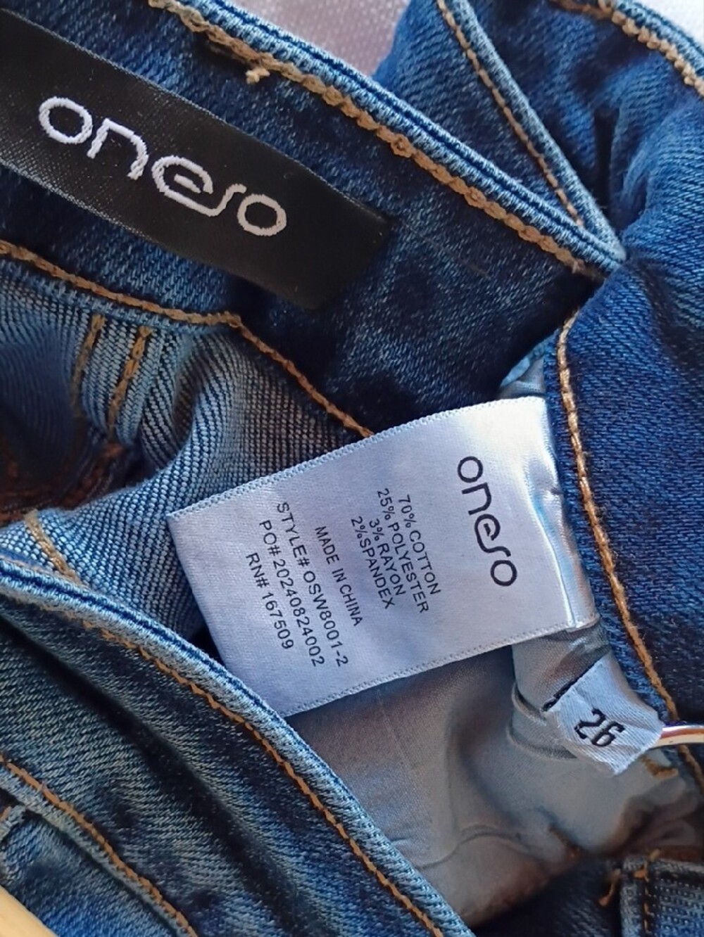 Oneso Women's Wide-Leg Stretch Blue  Jeans Size 26 - Picture 14 of 15